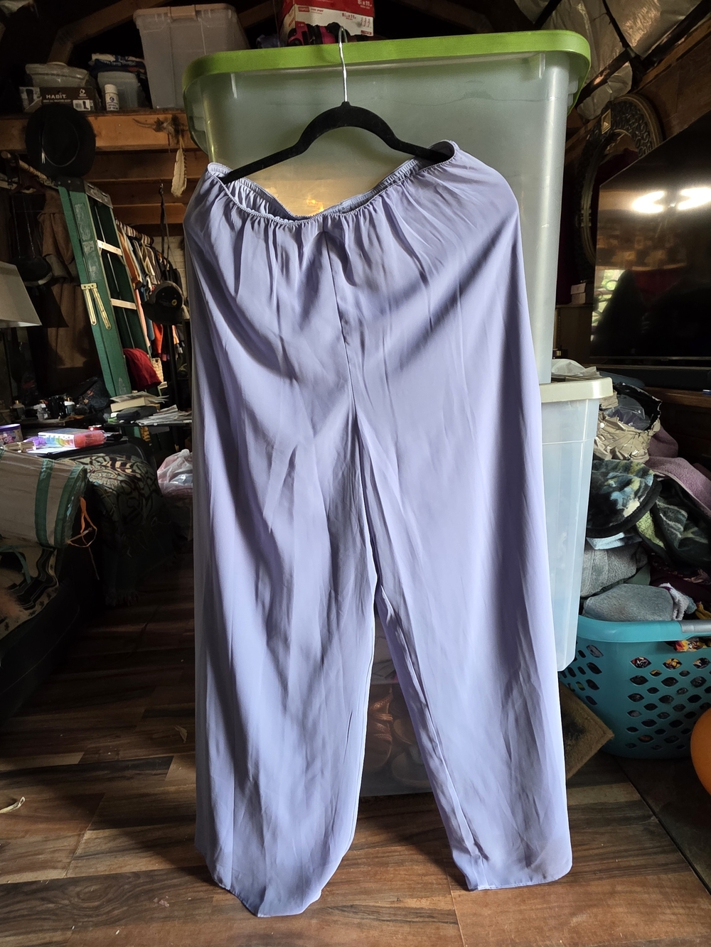 Alex Evenings Lavender Wide-Leg Dress Pants
